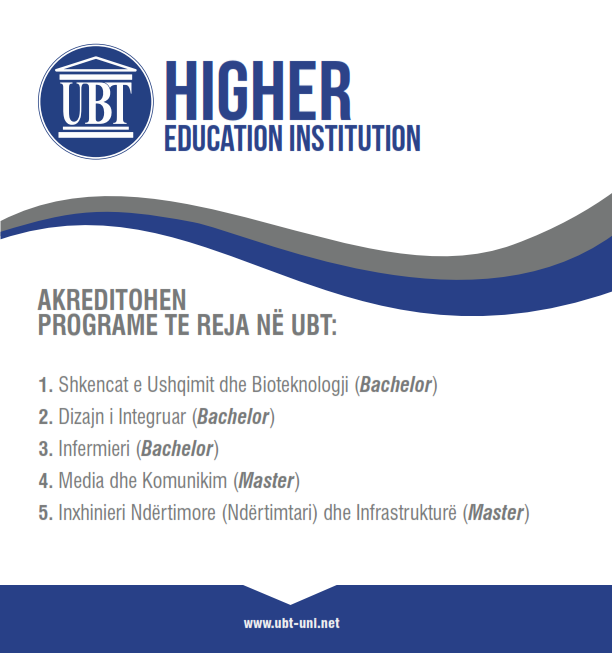 Akreditohen programe të reja të niveleve Bachelor e Master, në Kolegjin UBT