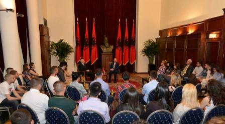 UBT Students Visit Albania, Meet President Nishani