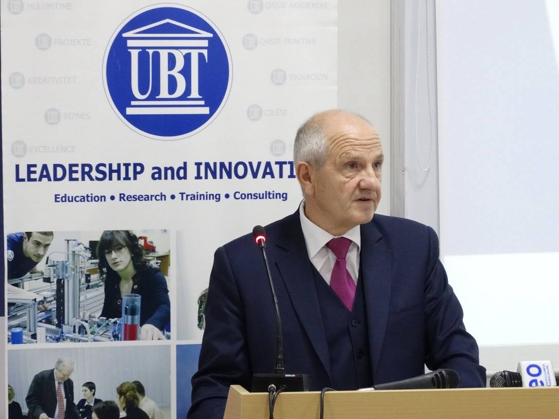 Dr. Fatmir Sejdiu Speaks at UBT Conference on Kosovo’s Cultural and Historic Heritage