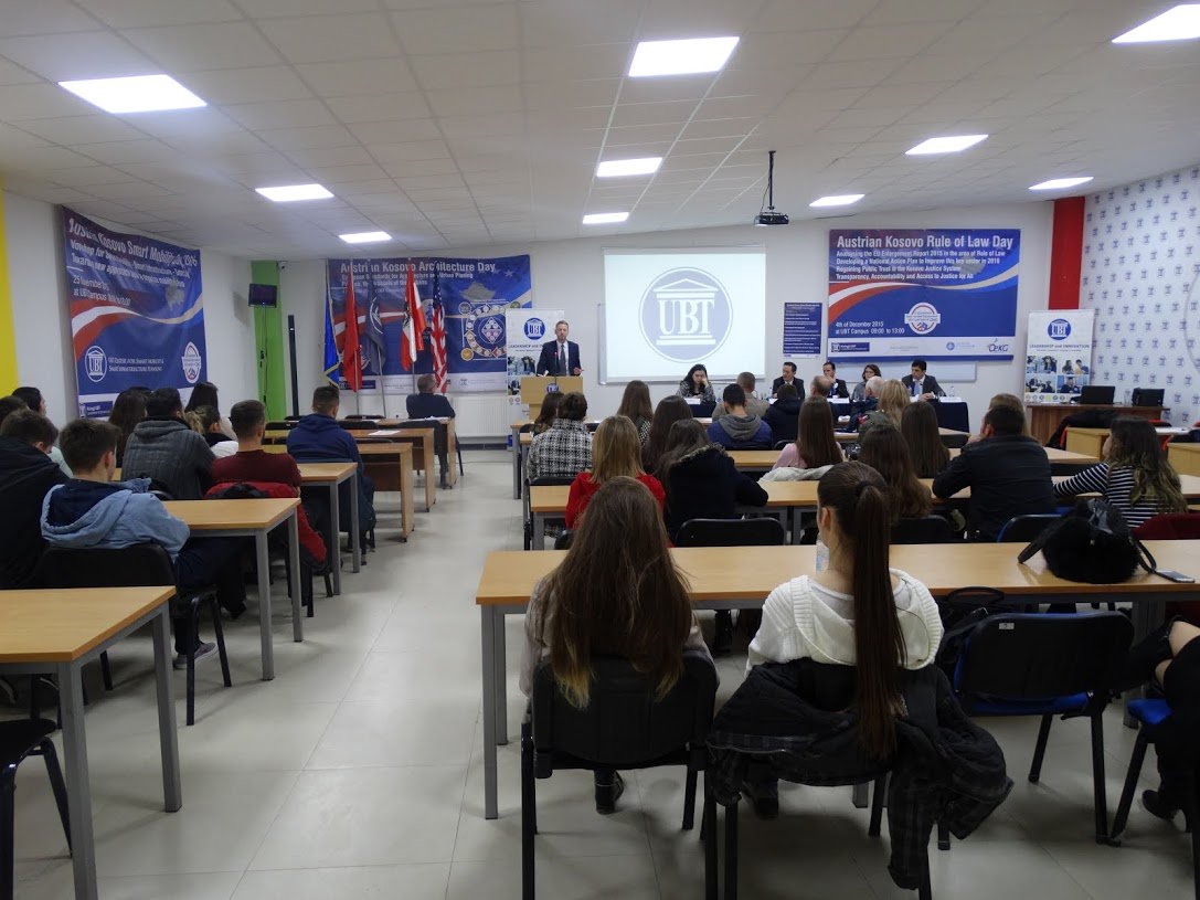 Conference "Rule of Law in Light of Progress Report 2015" Held at UBT