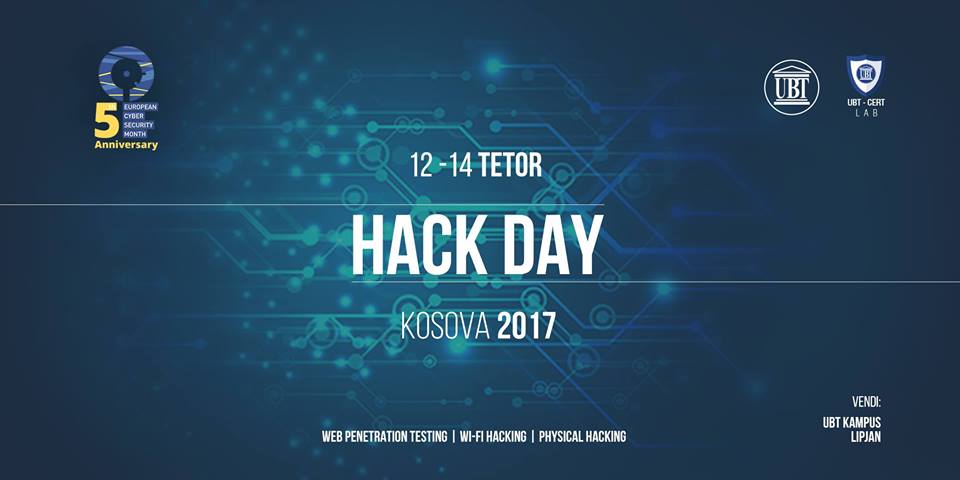 UBT-CERT organizon aktivitetin për siguri kibernetike, “Hack Day Kosova 2017”