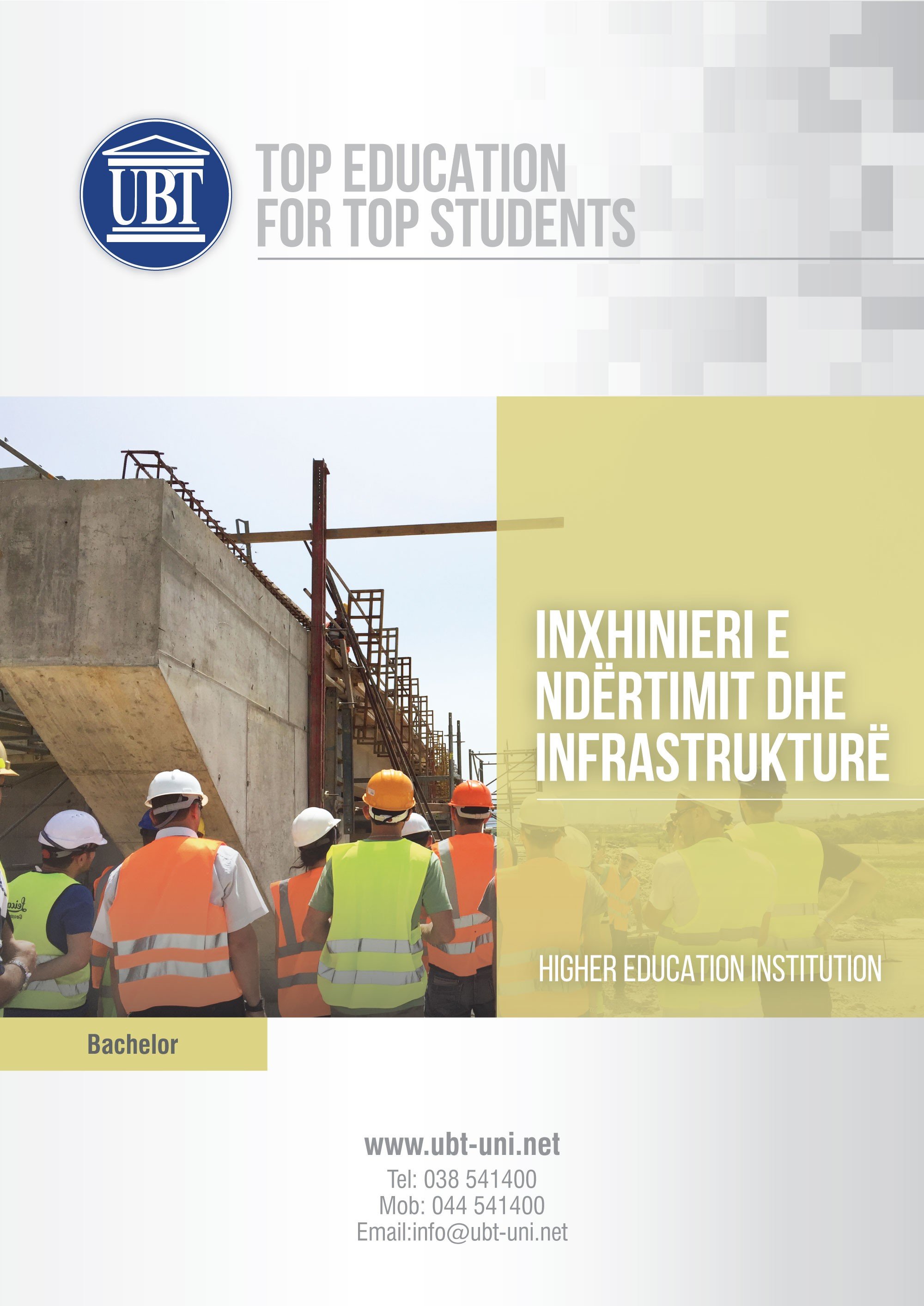 Fakulteti i Ndërtimtarisë dhe Infrastrukturës në UBT, vend i përgatitjes akademike në profesionin e inxhinierisë