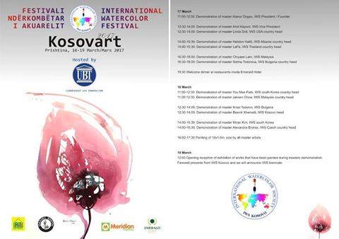 Në UBT fillon Festivali Ndërkombëtar i Akuarelit – hapet nga rektori Hajrizi dhe presidenti Thaçi