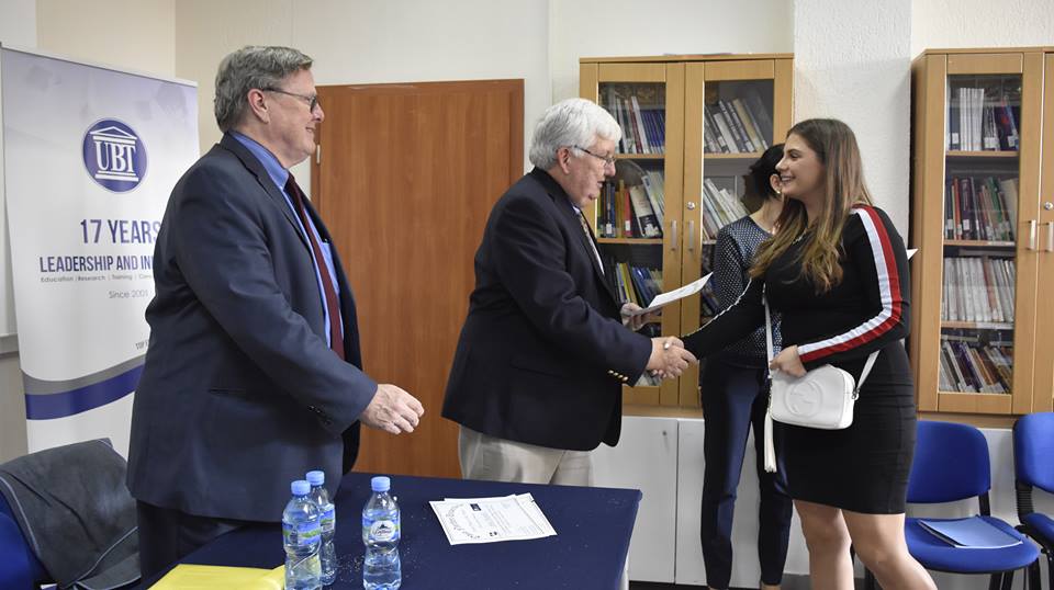 The UBT students from the Faculty of Law are certificated for providing solutions to legal cases