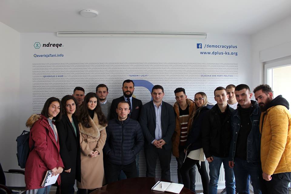 The UBT students from the Faculty of Political Sciences, have carried out a study visit in the organization Democracia Plus (D+)