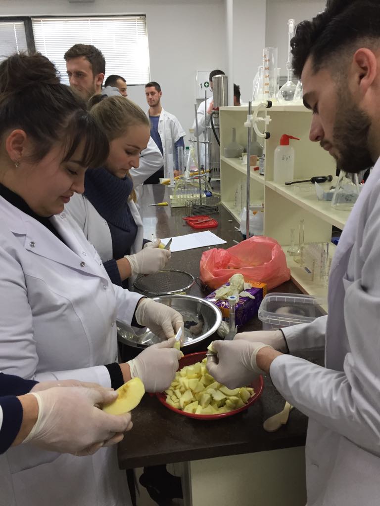 The UBT students from the Faculty of Food Science and Biotechnology have carried out a lab analysis to examine the values of the nutritional products