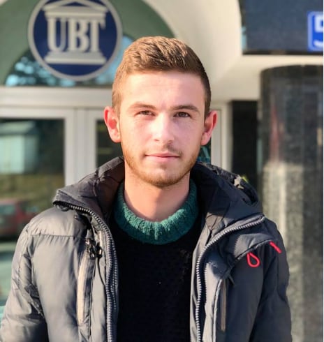 The UBT student Edonit Behluli has started on a professional practice in portal InFokus