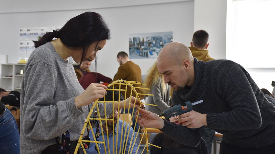 The UBT students revealed their creativity in the competition, “1st Spaghetti Bridge Building 2018 Challenge”