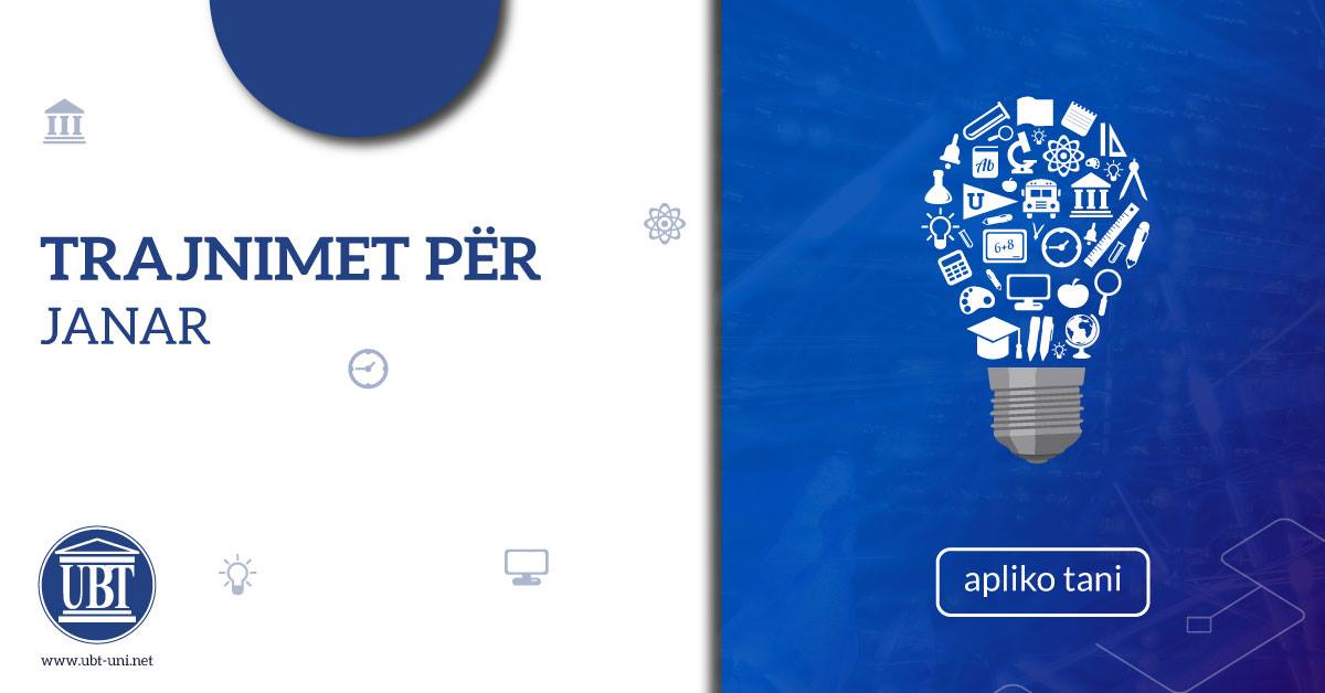UBT ofron 11 trajnime gjatë muajit janar