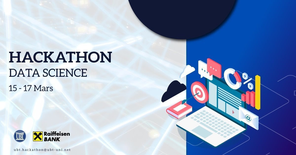 UBT dhe Raiffaisen Bank shpallin të hapur thirrjen për aplikim në garën “Data Science Hackathon”