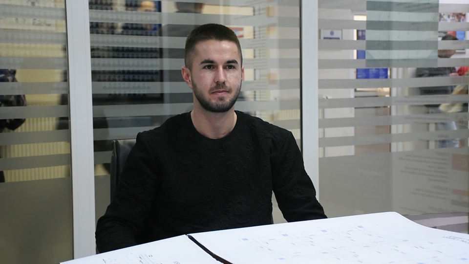 The UBT student Qendrim Kurrmeli is the founder of a construction company in Kosovo