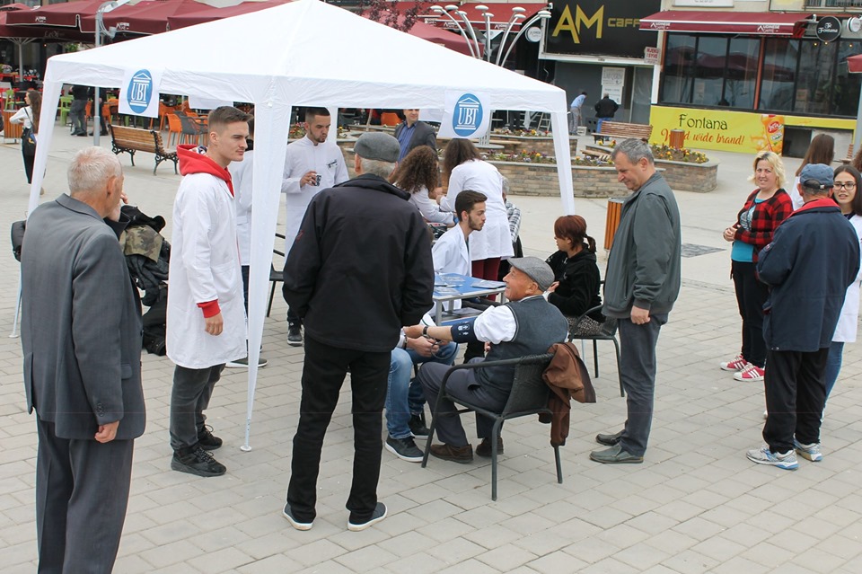 UBT students of Nursing have participated in activities organized on behalf of the International Day of Hypertension, in Gjilan