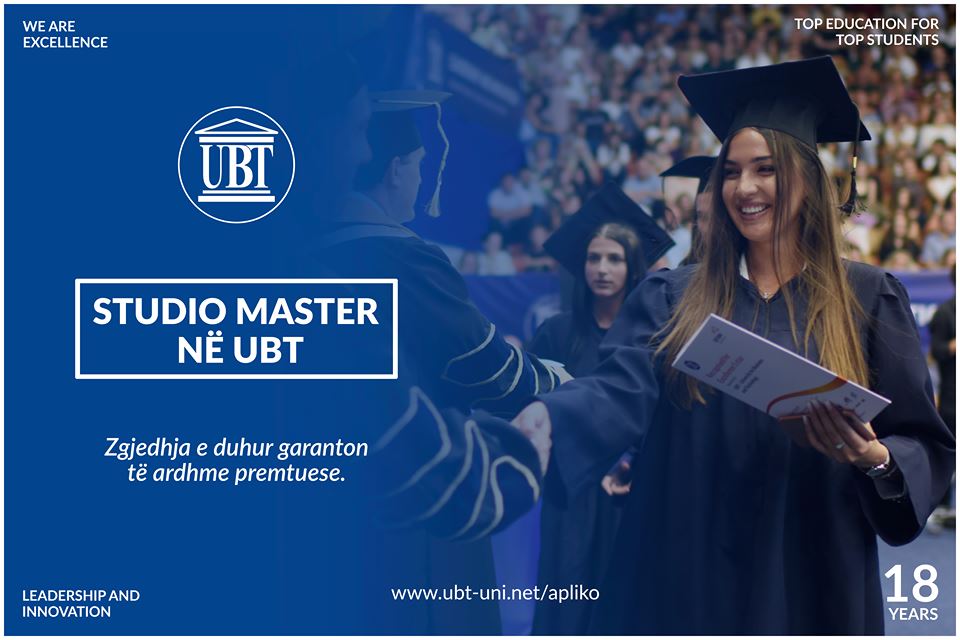 Studio master në UBT, jepi diplomës tënde vulën e dallimit