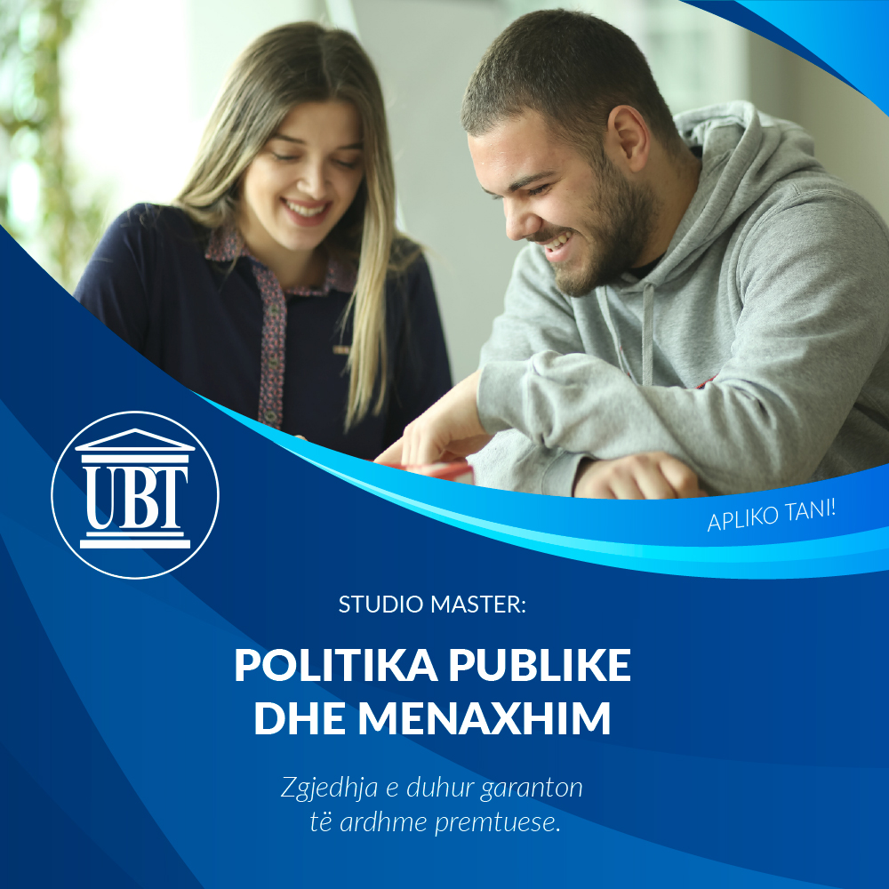 Studio Master Politika Publike dhe Menaxhim, aftësohu në dhënien e ekspertizave profesionale