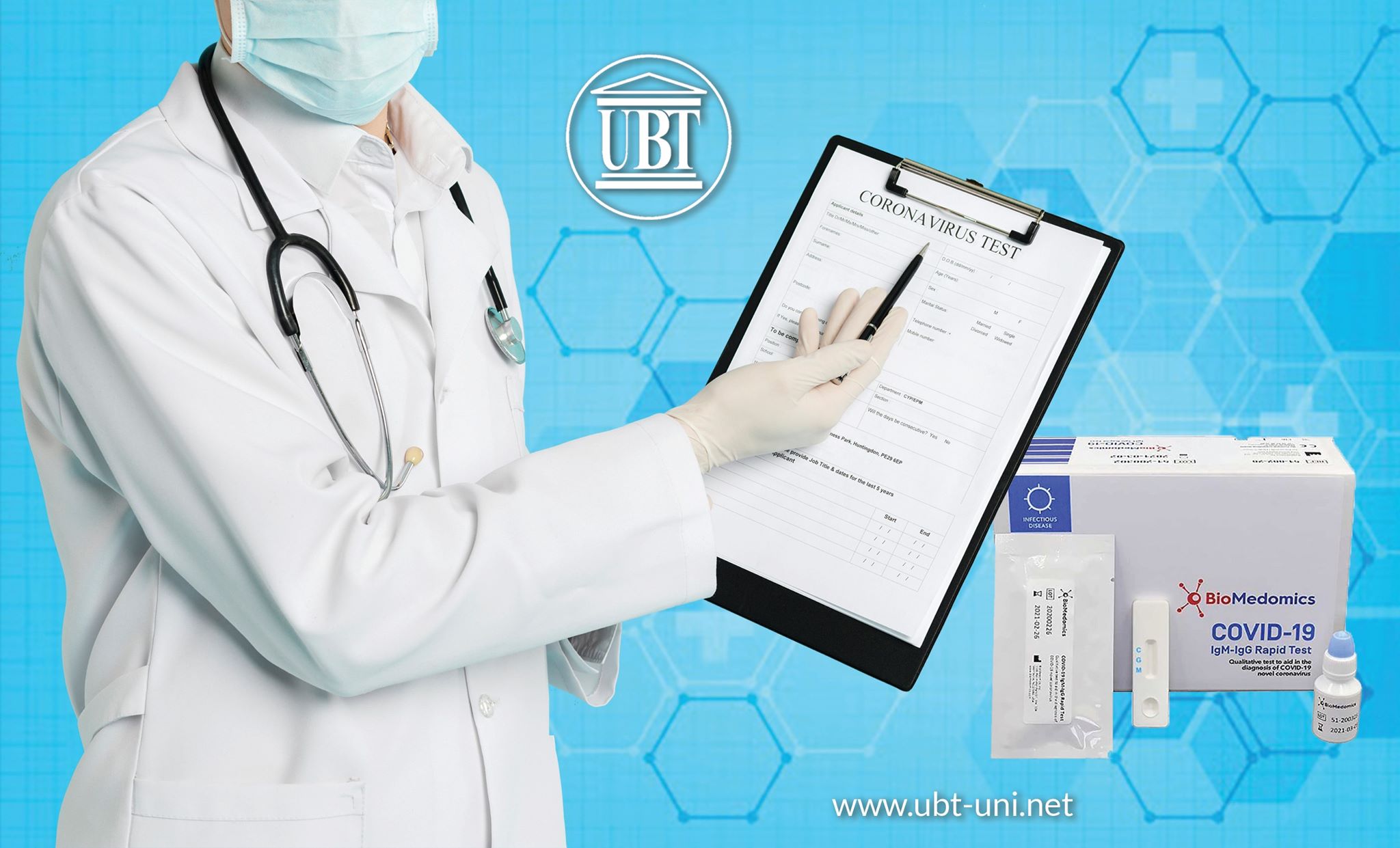 UBT has brought to Kosovo the American test which identifies the symptoms of corona virus in a few minutes