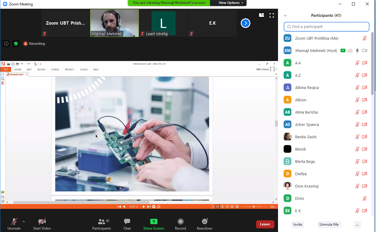 UBT ka filluar të mbajë sesione informuese online për programet e studimit