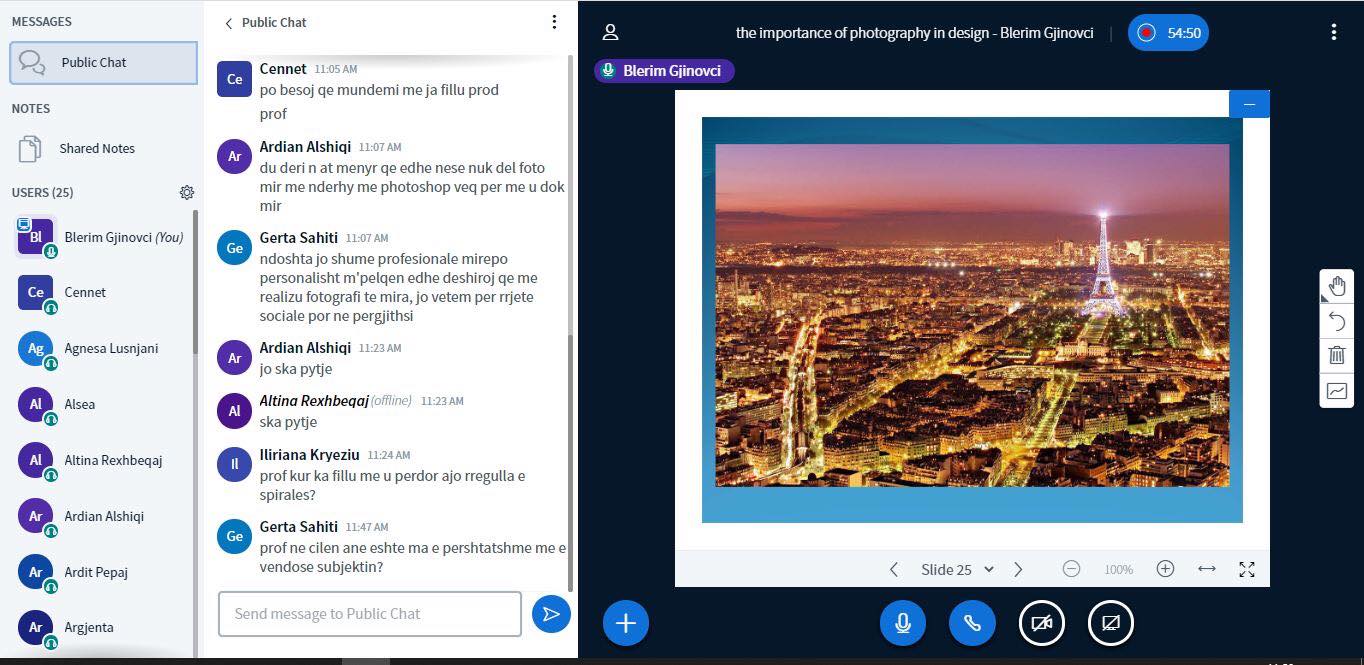 “Rëndësia e fotografisë në dizajn”, tema e cila u ligjërua në akademinë e Fakultetit të Dizajnit