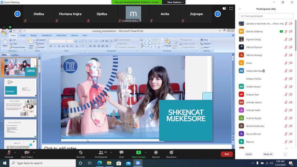 Qindra maturantë morën pjesë virtualisht në sesionin informues për programet e mjekësisë në UBT