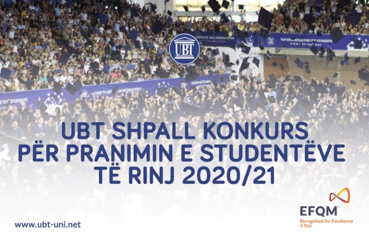UBT shpall konkurs për pranimin e studentëve të rinj për vitin akademik 2020/21