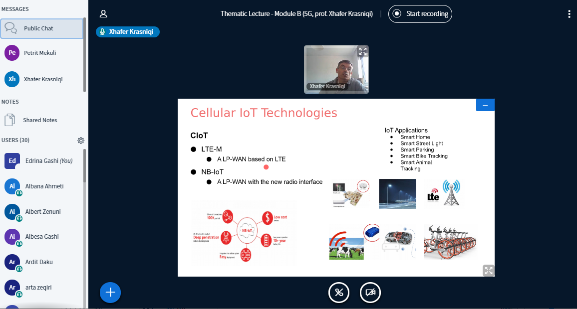 Në Akademinë e Shkencave Kompjuterike dhe Inxhinierisë ligjërohet për rrjetat 5G