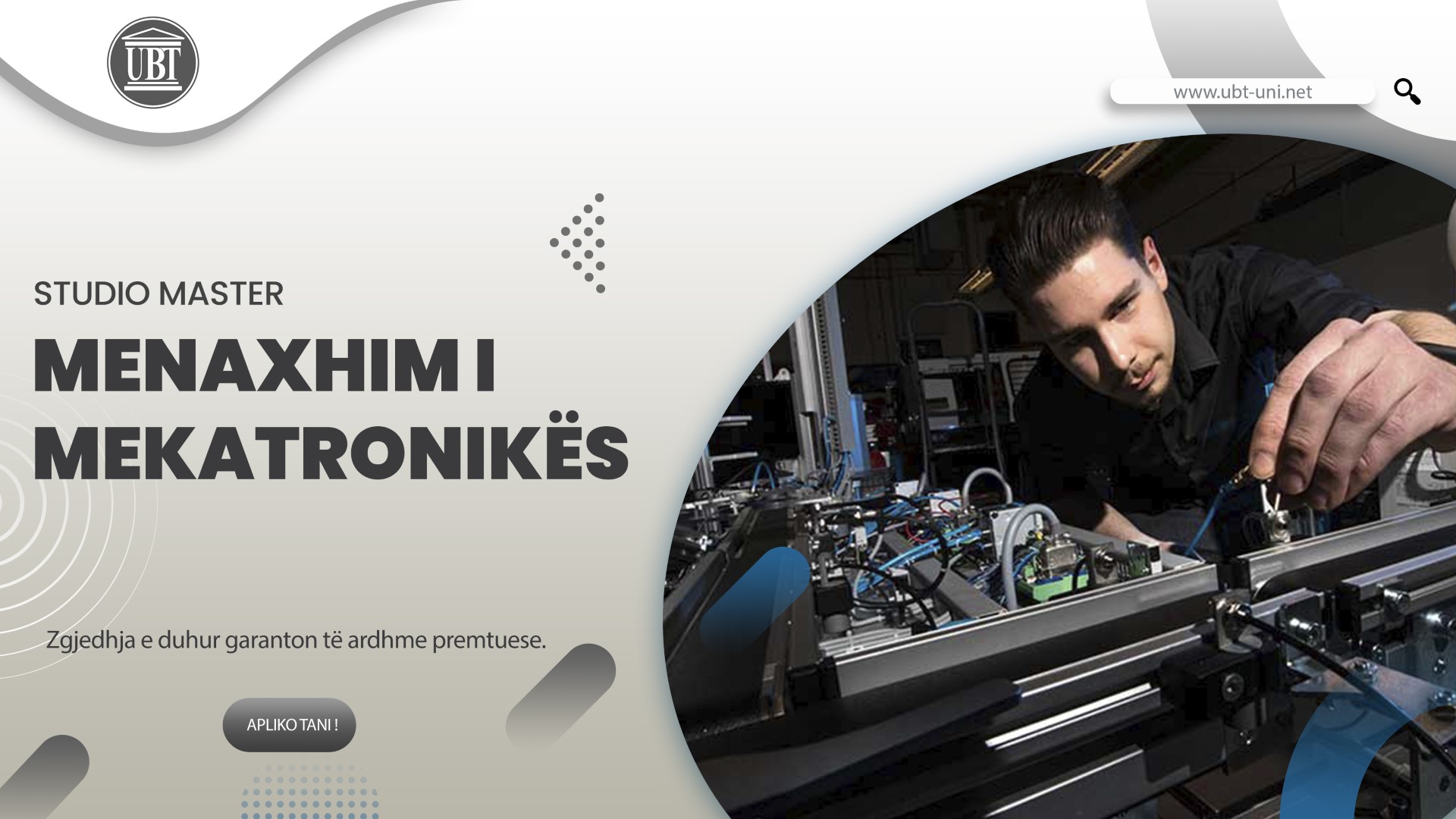 Studio master në Menaxhim të Mekatronikës