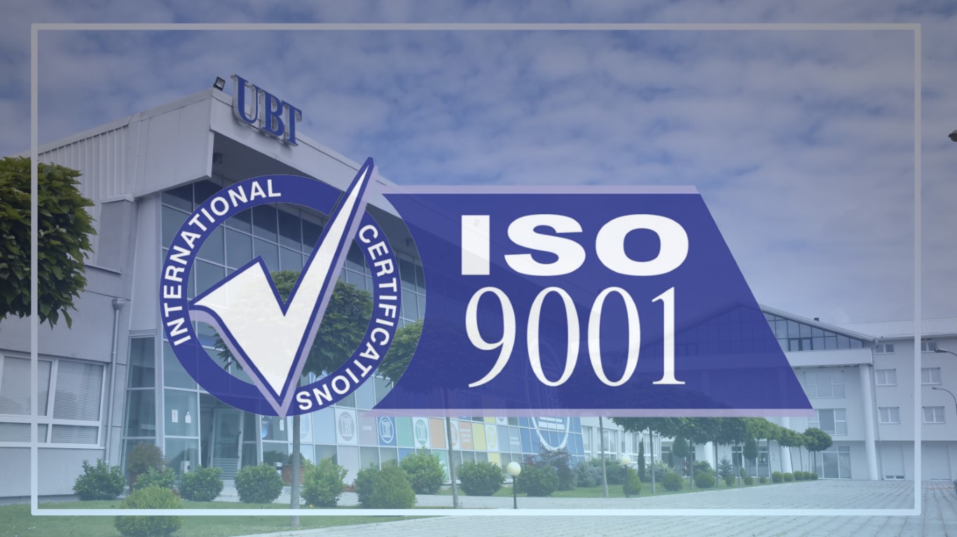 UBT  ricertifikohet për cilësi sipas standardit ndërkombëtar ISO 9001