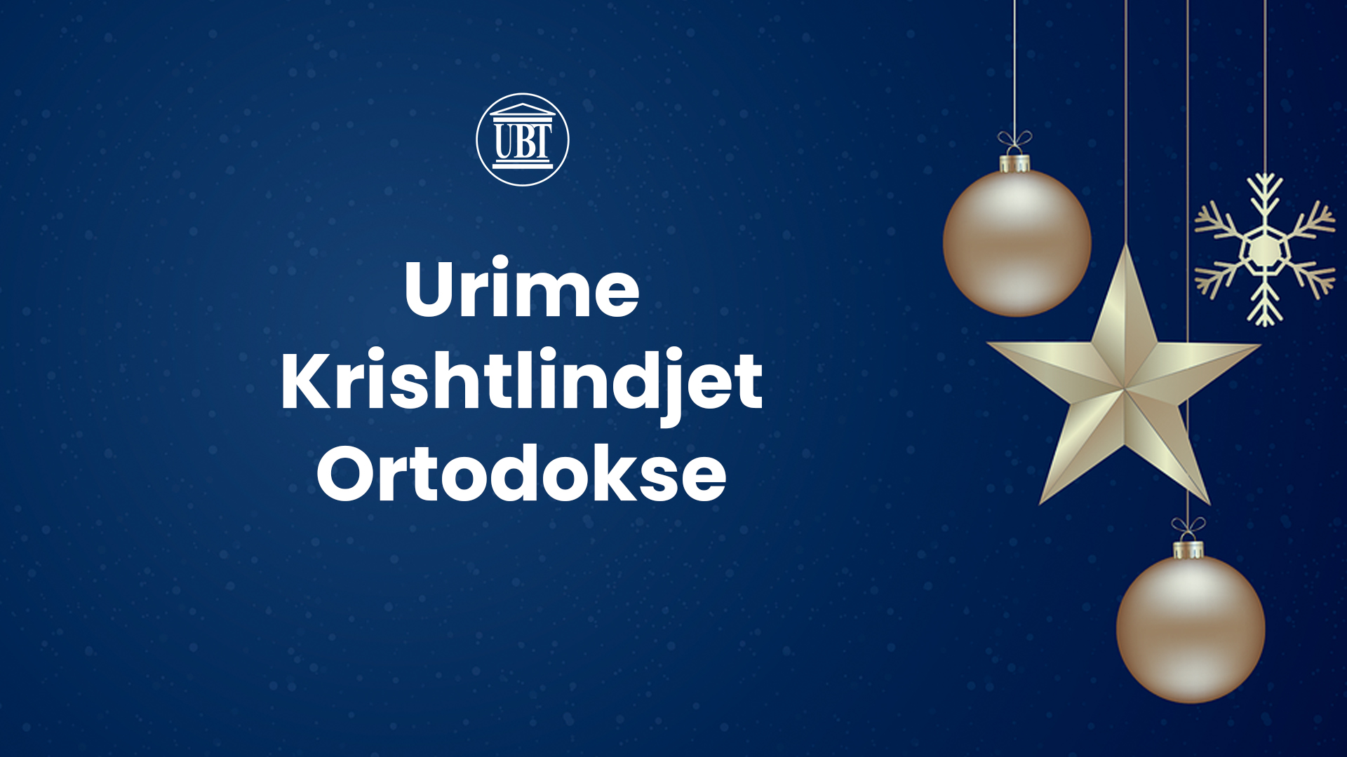 Rektori Hajrizi uron besimtarët për festën e Krishtlindjeve Ortodokse