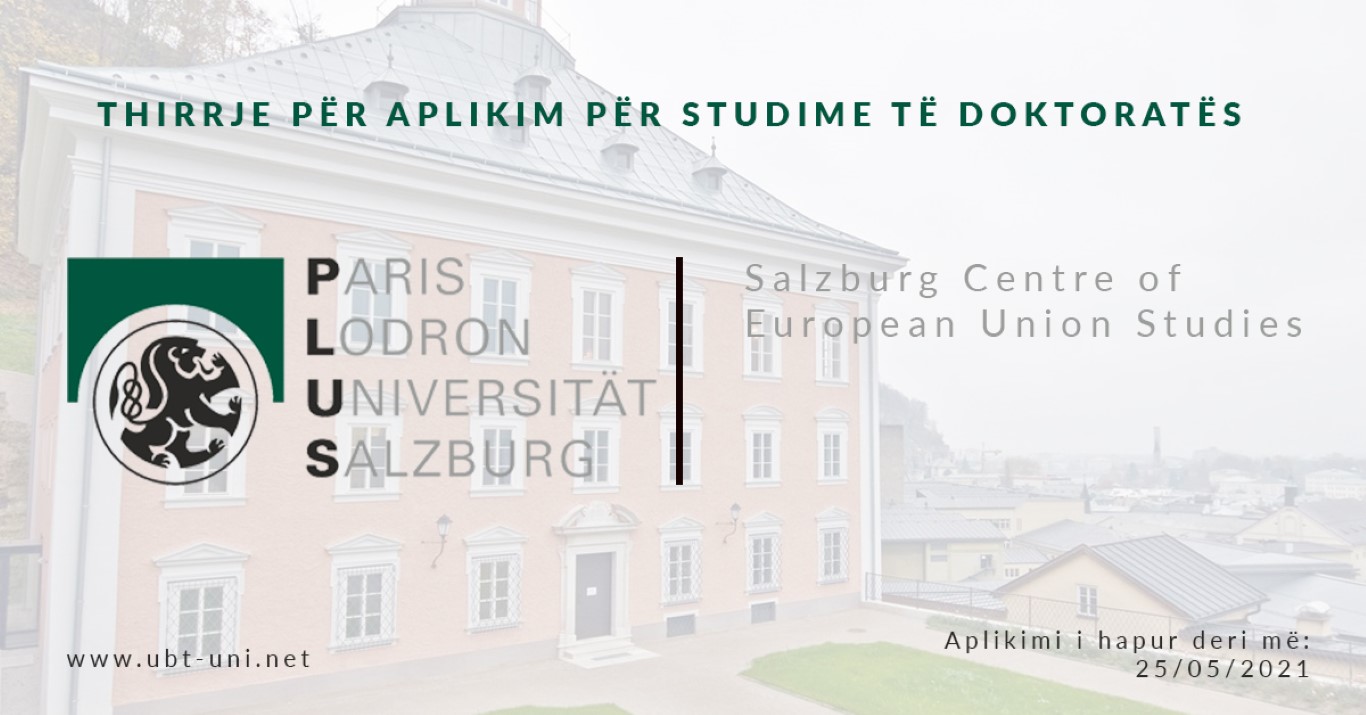 Hapet thirrja për aplikim për studime të doktoratës në SCEUS