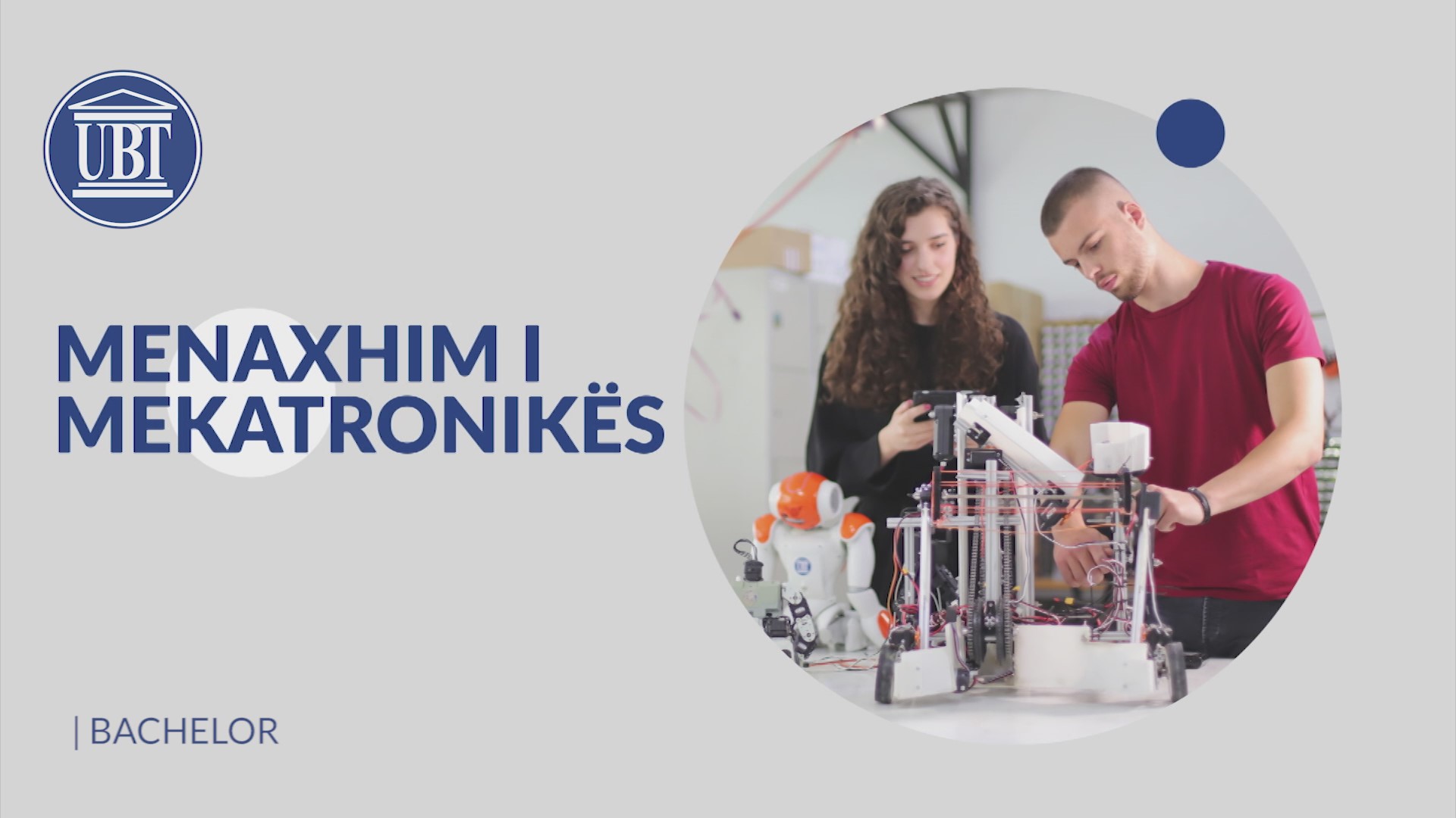 Studio në Fakultetin Menaxhim i Mekatronikës në UBT