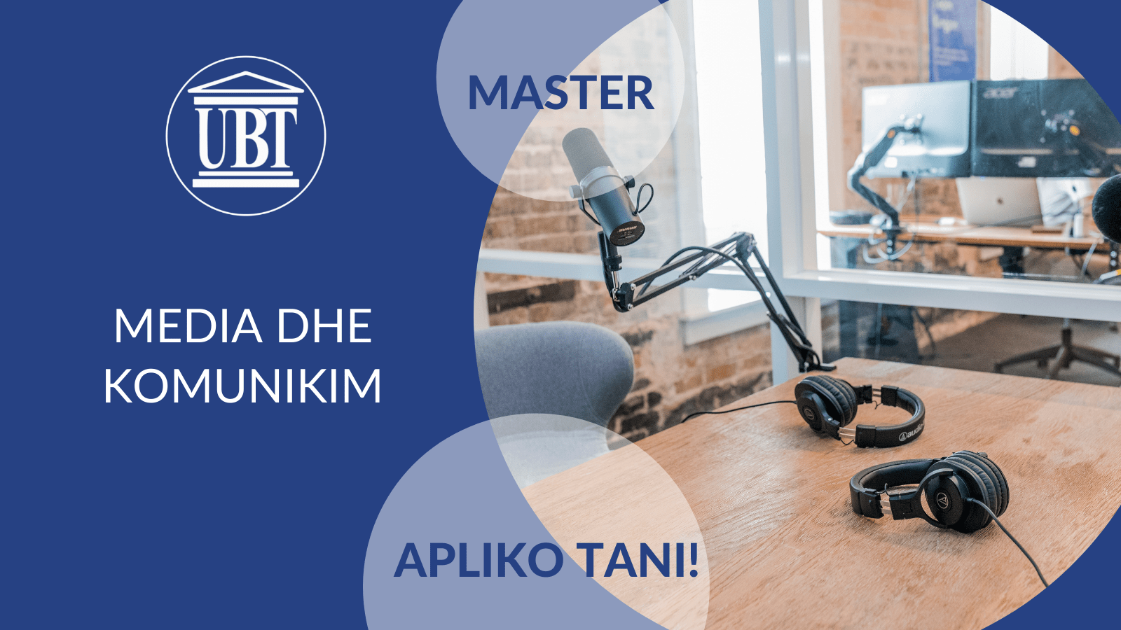 Studio master në Fakultetin Media dhe Komunikim në UBT