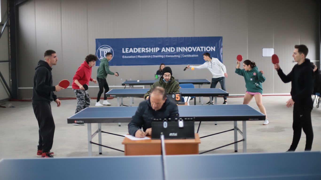 Në kuadër të shënimit të 20-vjetorit të UBT-së, u mbajt turneu në ping pong