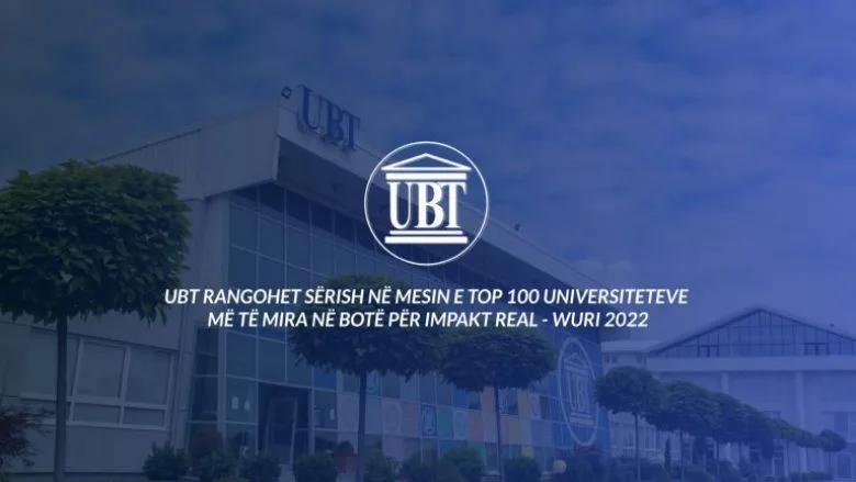UBT ranks again among the top 100 best universities in the world for Real Impact