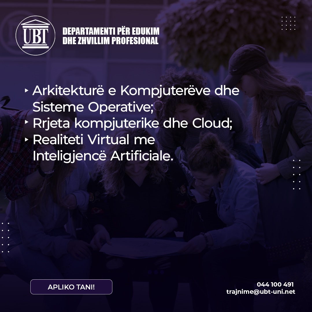 UBT në bashkëpunim me Agjencinë e Punësimit në Republikën e Kosovës, do të ofrojë trajnime për të gjithë të papunët në qytetet Ferizaj, Mitrovicë dhe Prishtinë