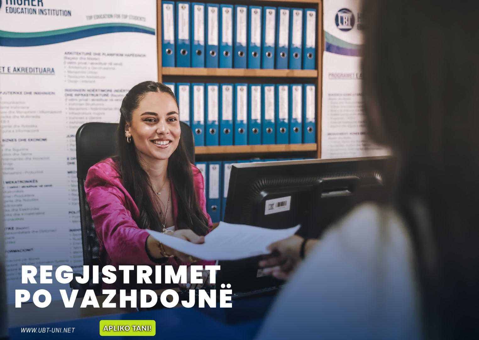 Janë duke vazhduar regjistrimet në të gjitha pikat e UBT-së për t’u bërë pjesë e institucionit numër një akademik në vend