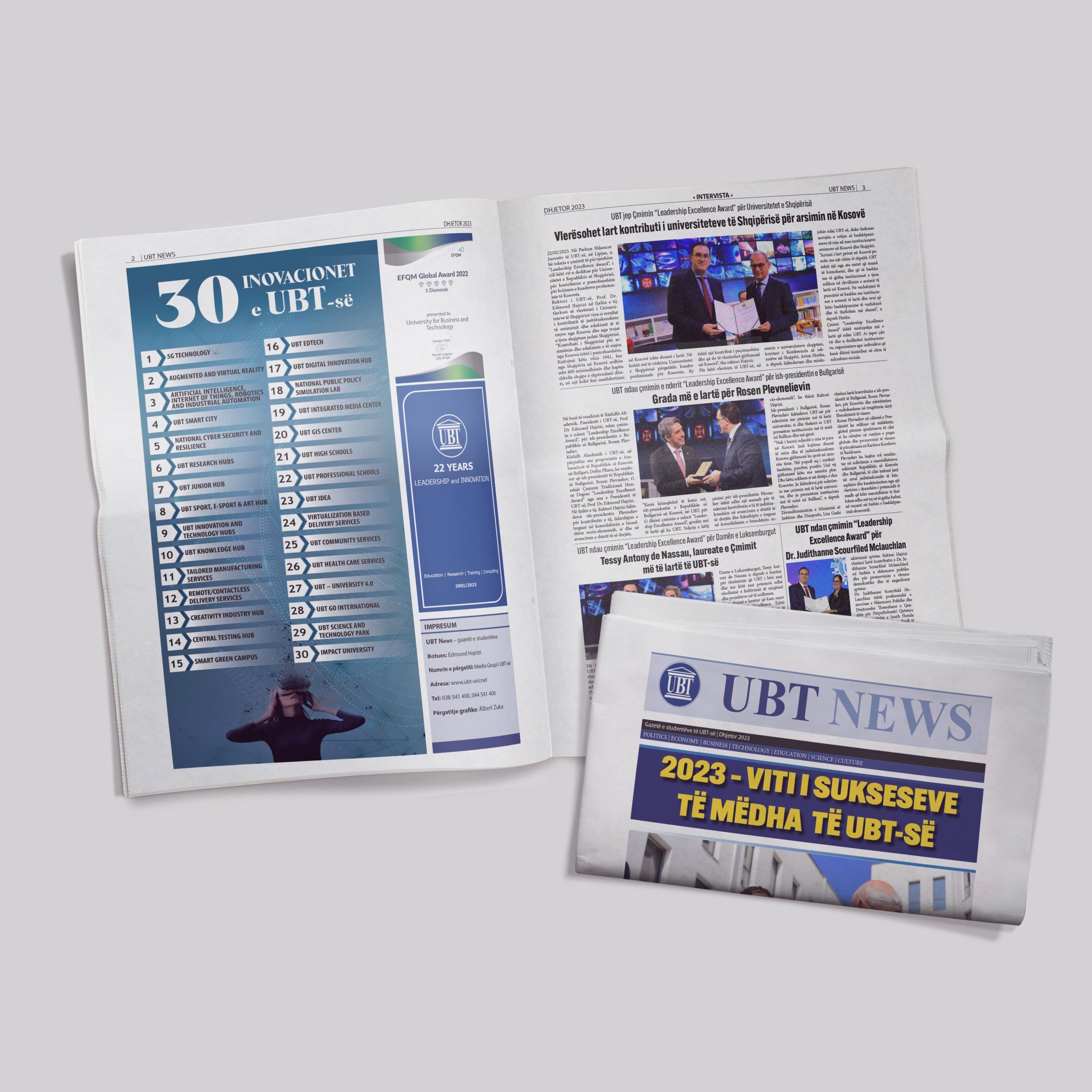 Publikohet numri i ri i gazetës “UBT News”
