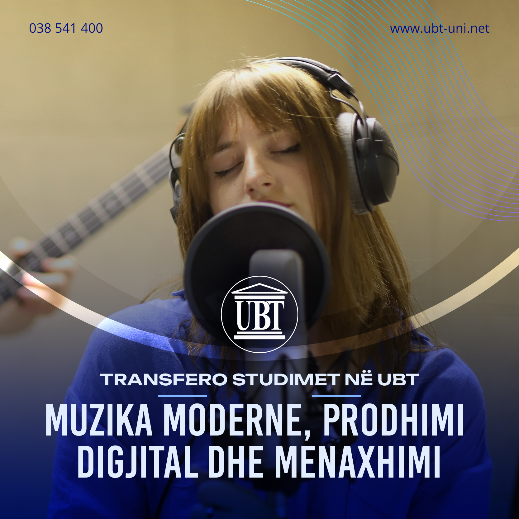 Transfero studimet në programin Muzika Moderne, Prodhimi Digjital dhe Menaxhimi në UBT