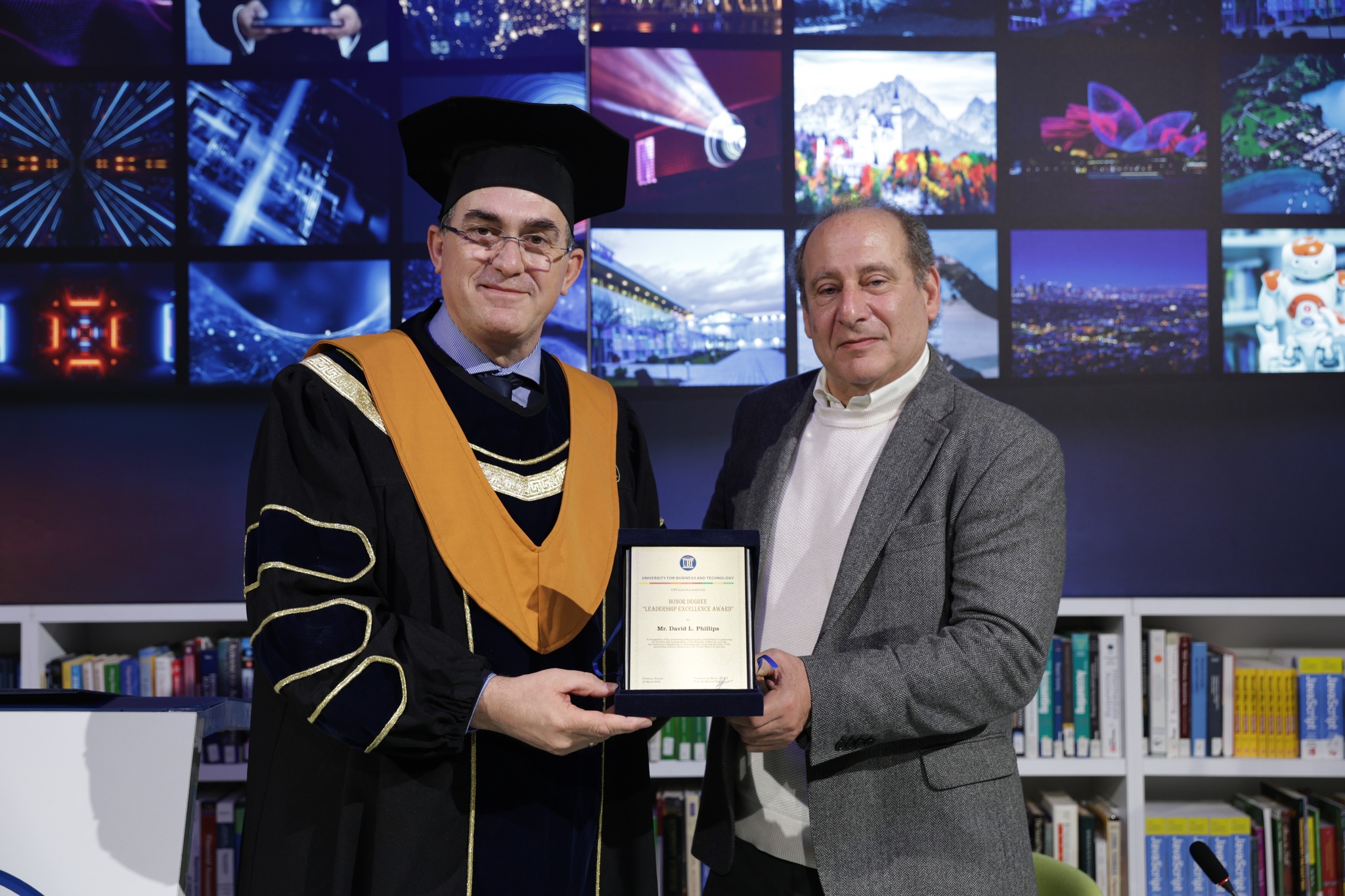 UBT nderon David Phillips me çmimin më të lartë institucional “Leadership Excellence Award”