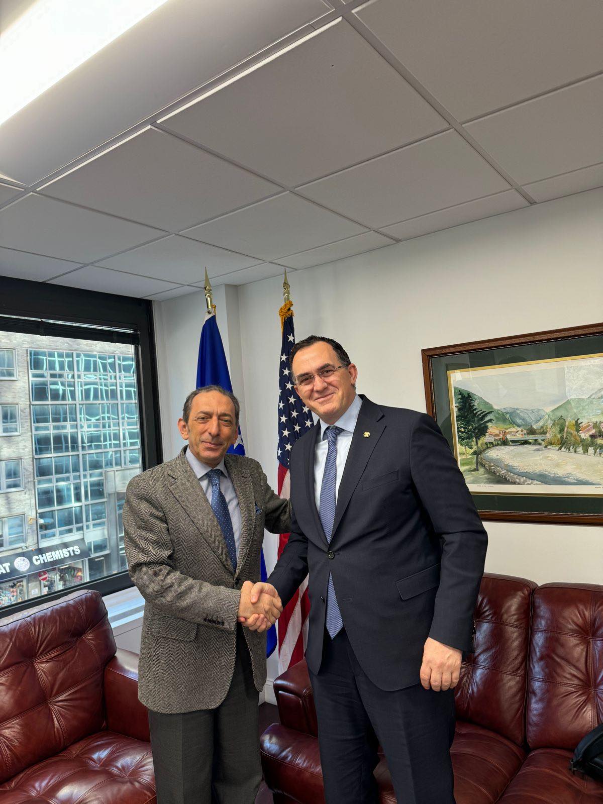 Rector of UBT, Prof. Dr. Edmond Hajrizi, Holds an Important Meeting with the Head of the Consulate General of Kosovo in New York, Blerim Reka 