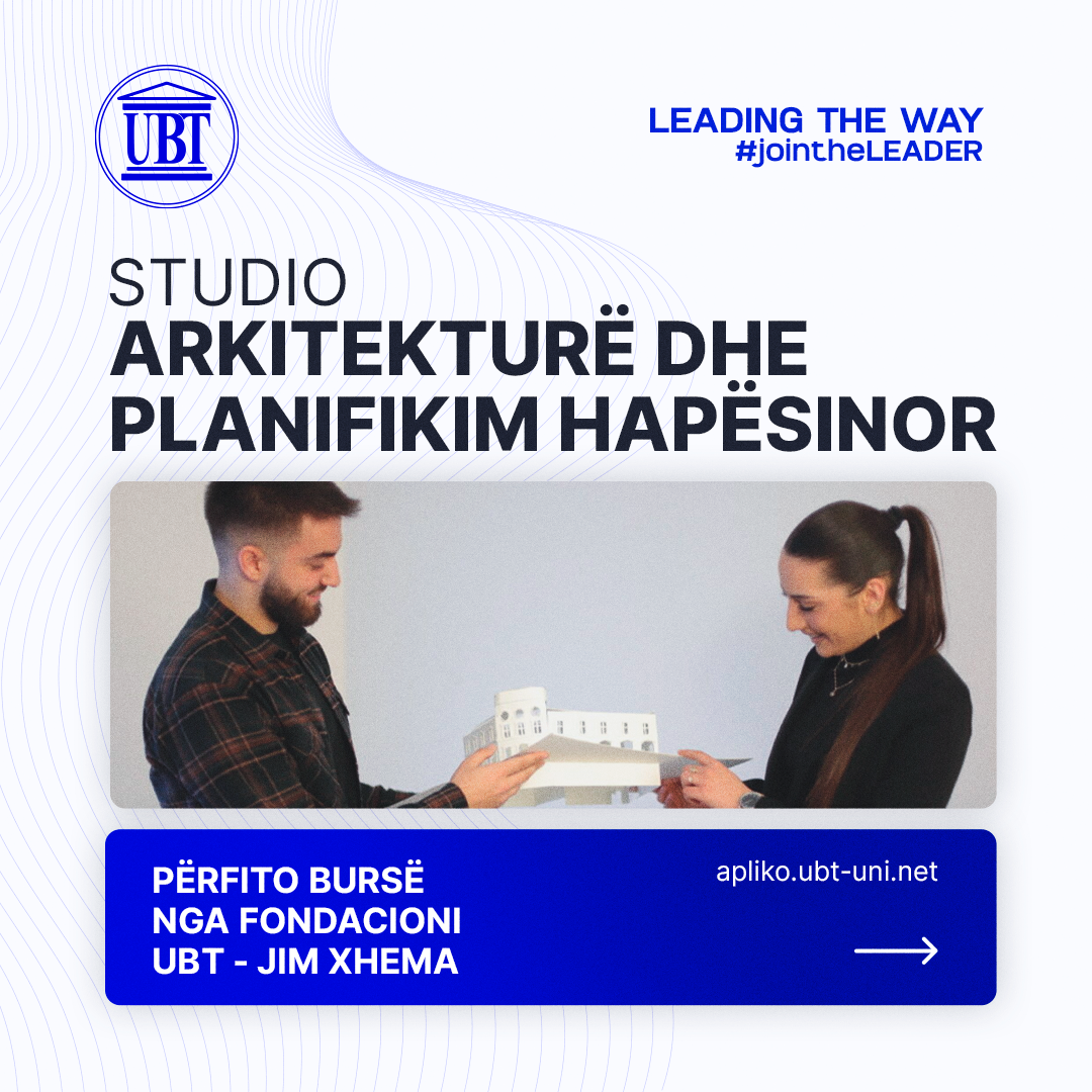Studio Arkitekturë dhe Planifikim Hapësinor në UBT