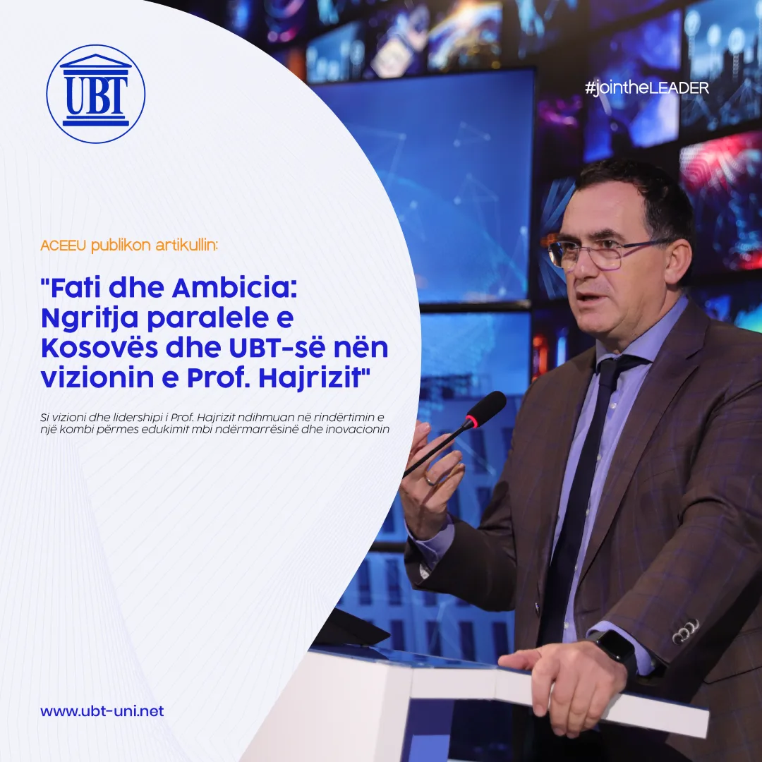 ACEEU publikon artikull inspirues për Rektorin Hajrizi