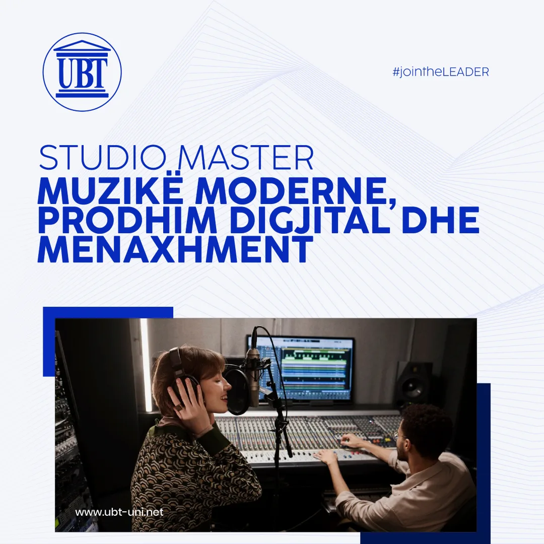 Studio Master Muzika Moderne, Prodhimi Digjital dhe Menaxhment në UBT