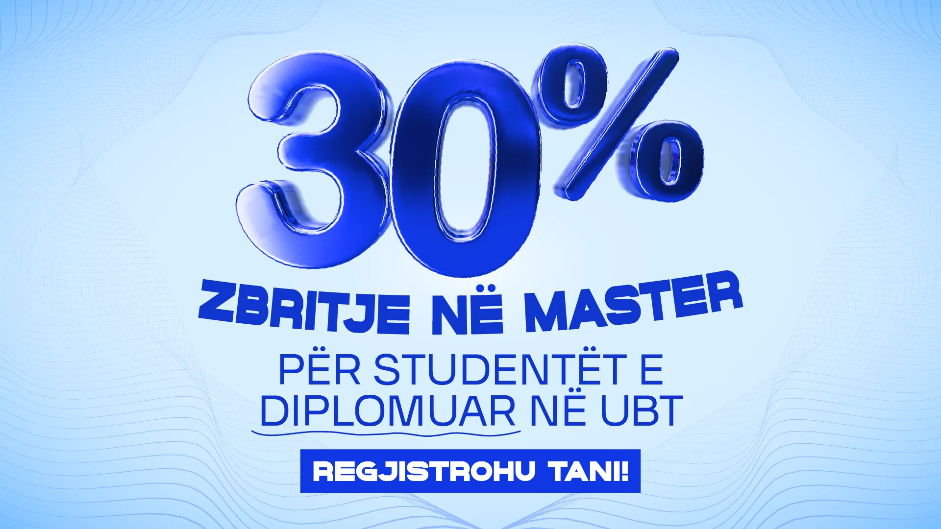 30 për qind zbritje në master për të diplomuarit e UBT-së