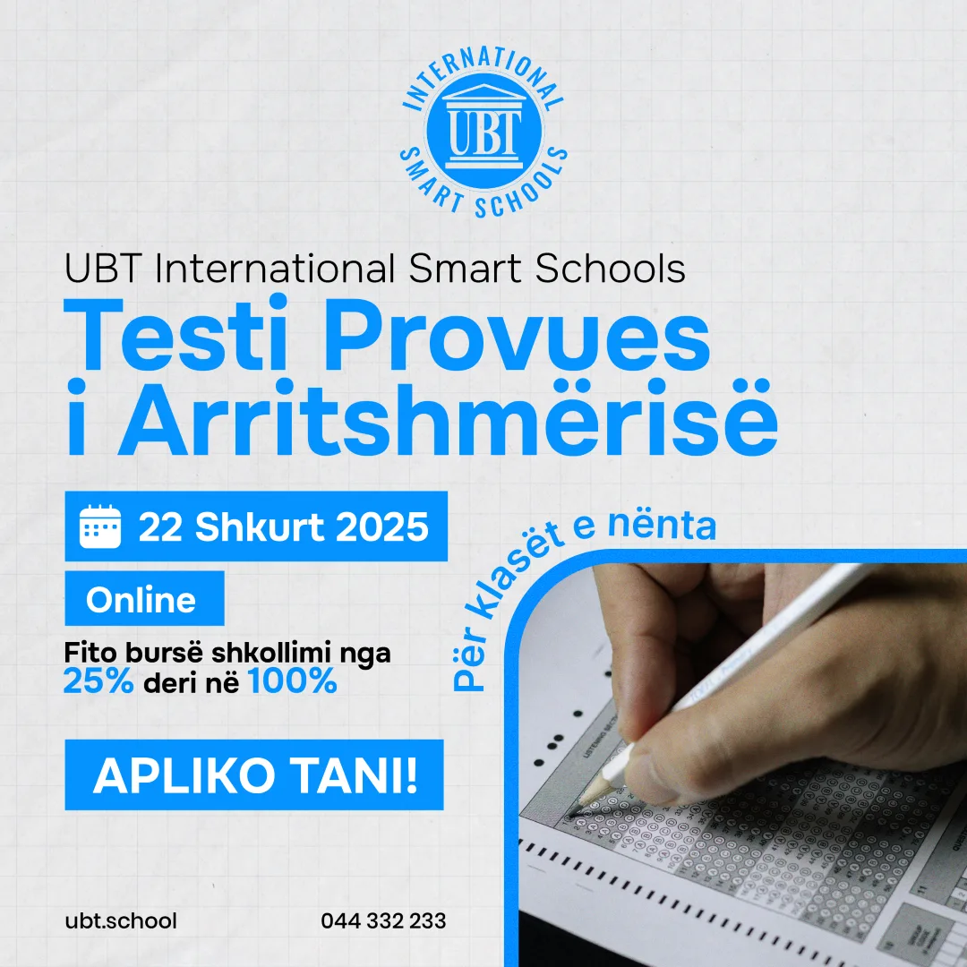 Golden opportunity for 9th-grade students: Provisional Test at UBT International Smart Schools