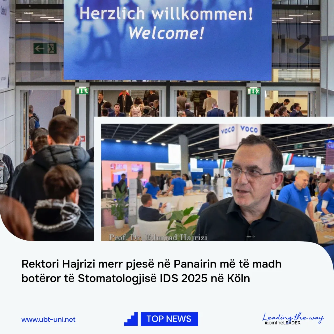 Rektori Hajrizi merr pjesë në Panairin më të madh botëror të Stomatologjisë IDS 2025 në Köln