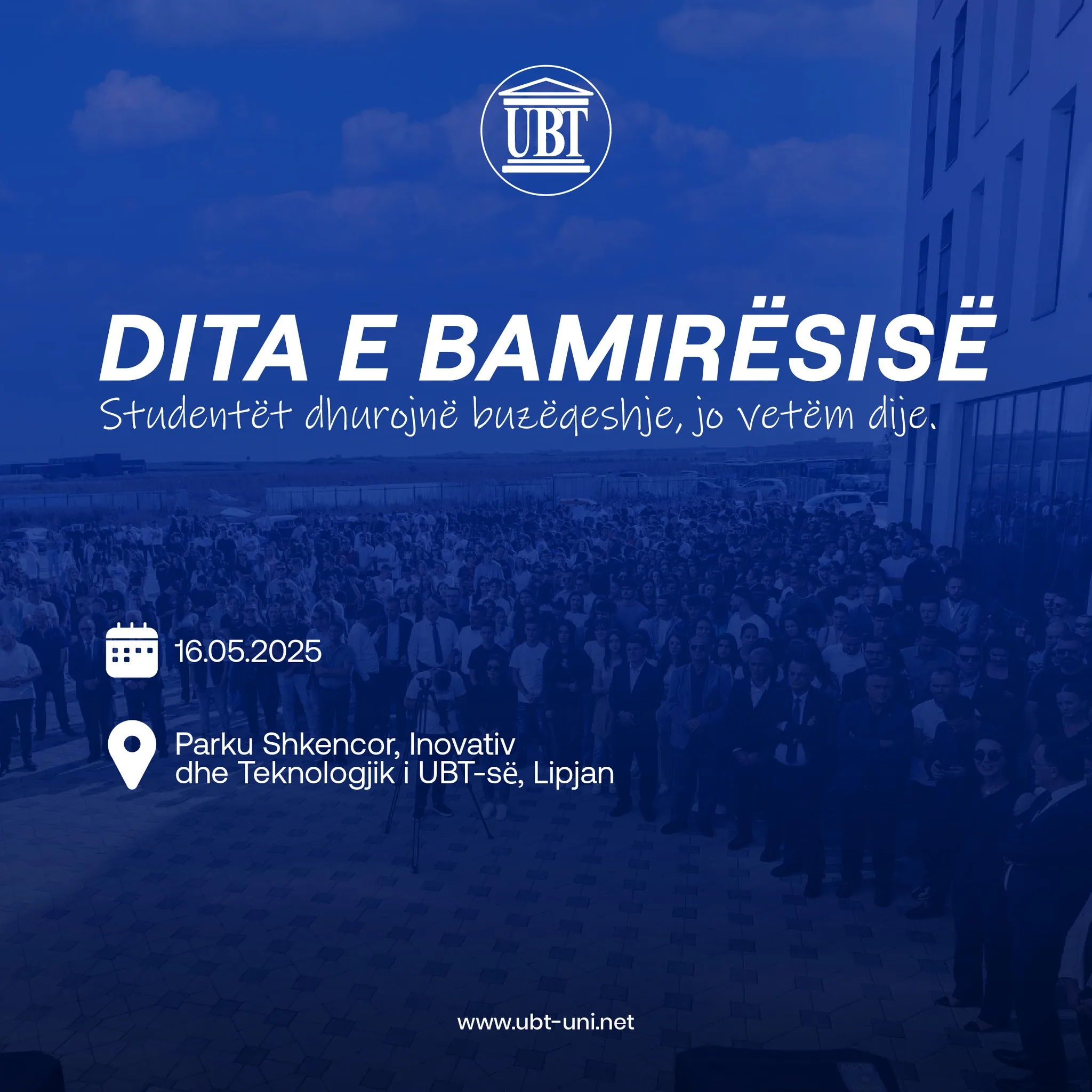 Në UBT do të mbahet aktiviteti humanitar “Dita e Bamirësisë” nën moton “Studentët dhurojnë buzëqeshje, jo vetëm dije”