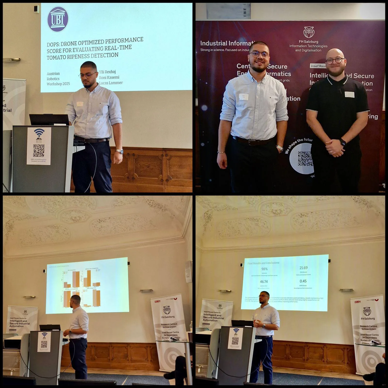 Stafi i UBT-së prezanton një model të ri për monitorimin bujqësor përmes dronëve dhe AI në FH Salzburg të Austrisë