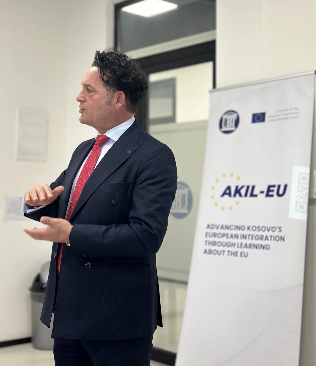 Seminar on European Integration of the Western Balkans – UBT welcomes lecturer from Austria, Mag. Bahri Troja