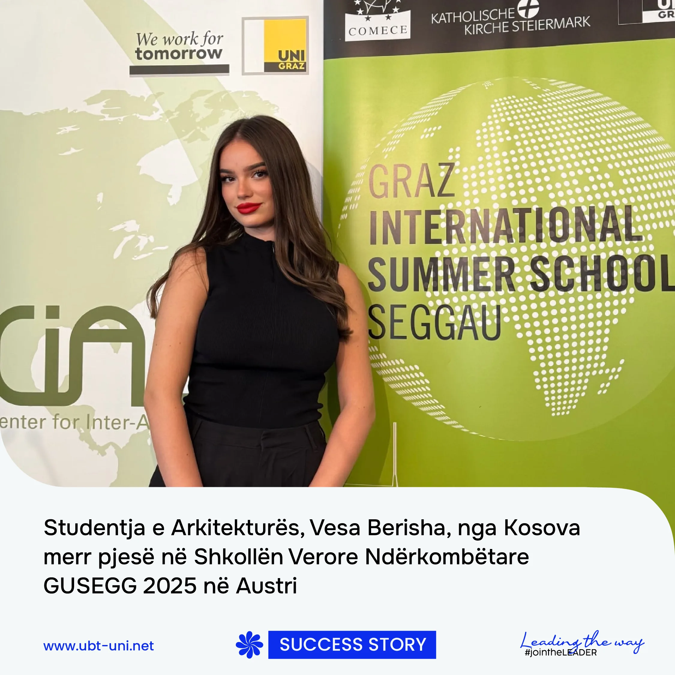 Studentja e Arkitekturës, Vesa Berisha, përfaqëson Kosovën në shkollën verore ndërkombëtare GUSEGG 2025 në Austri