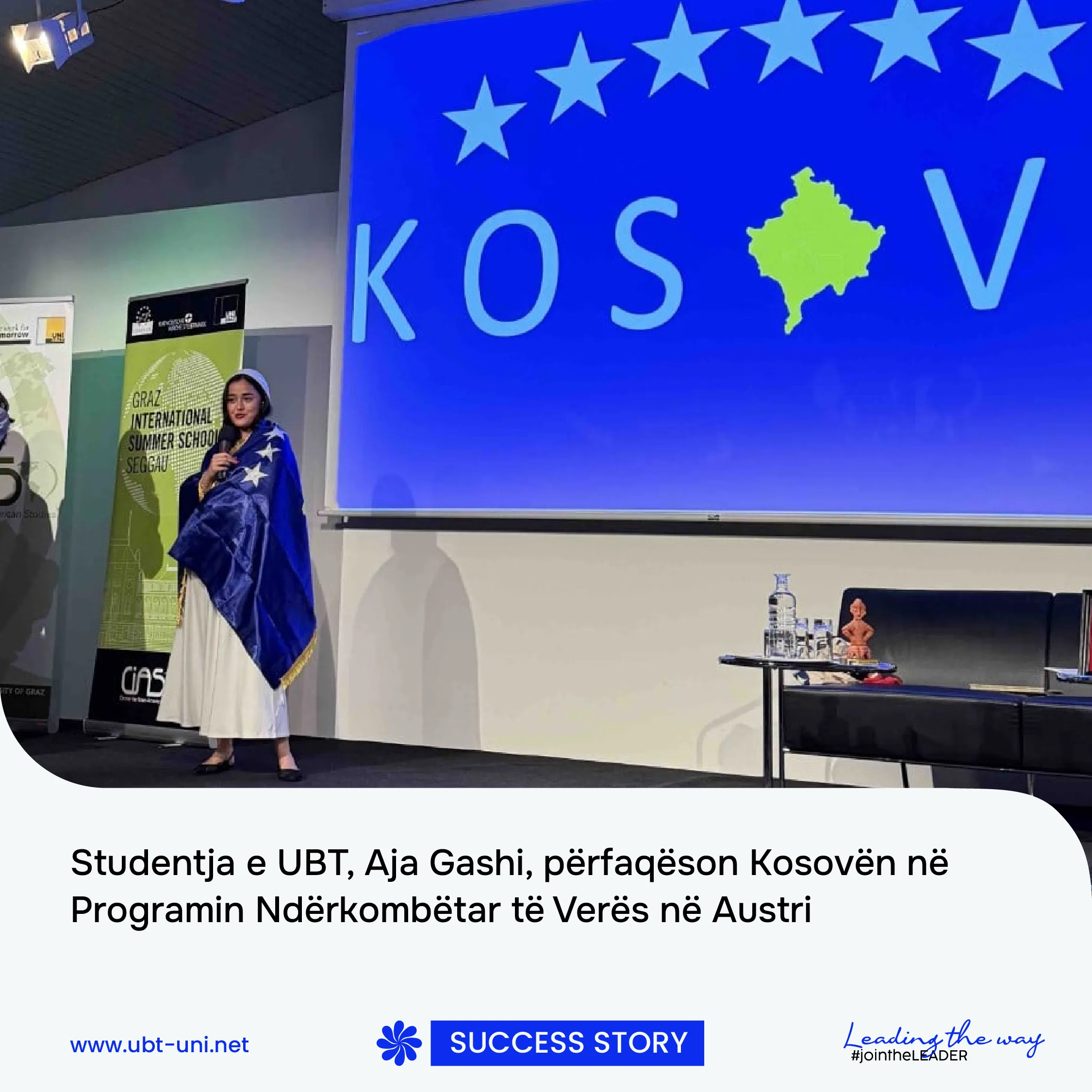 Studentja e UBT, Aja Gashi, përfaqëson Kosovën në Programin Ndërkombëtar të Verës në Austri