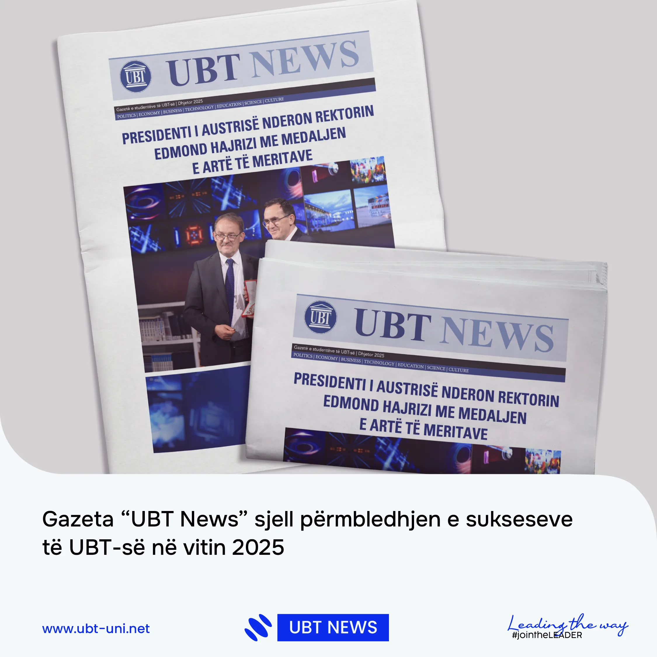 Gazeta “UBT News” sjell përmbledhjen e sukseseve të UBT-së në vitin 2025
